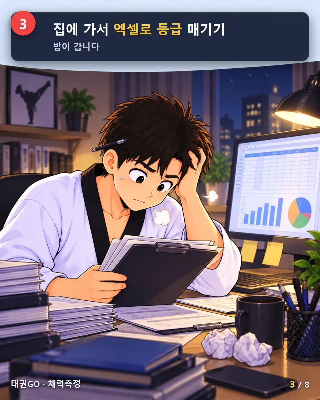 3컷 — 집에 가서 엑셀로 등급 매기기